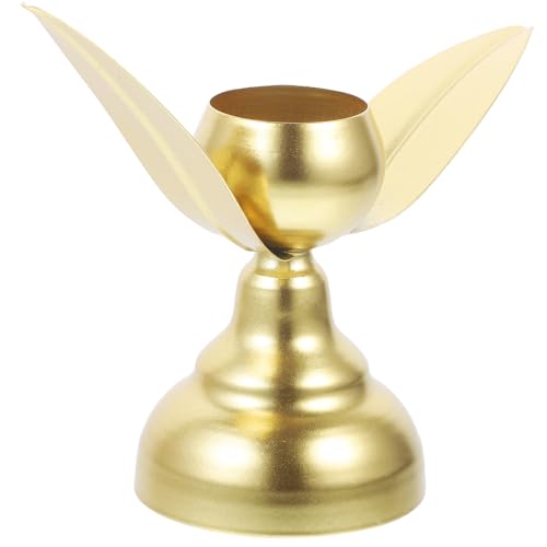 Shineofi Candelabro Vintage De Hierro Fundido con Soporte CóNico para Velas Grandes Base Delicada para DecoracióN De Mesa Ideal para Cenas RomáNticas Y Bodas