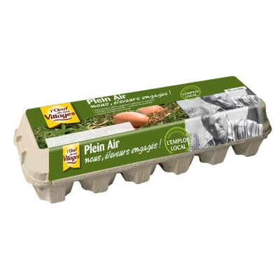 L'Oeuf de nos Villages Oeufs frais plein air - La boîte de 12