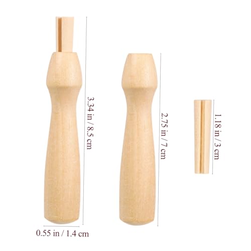 Image of Wakauto 10Pcs Poking Felting Needle Pen Wooden Punch Handles,Cross Stitch Felting Needle Handles Wool Felting Supplies Embroidery Needle Handles Replacement
