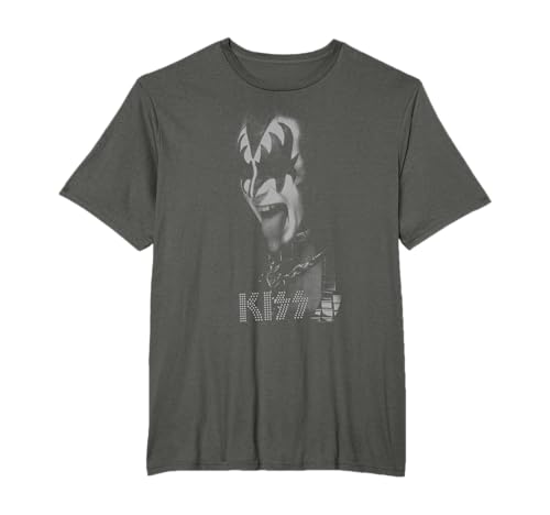 Kiss   Gene Blanco y Negro Camiseta
