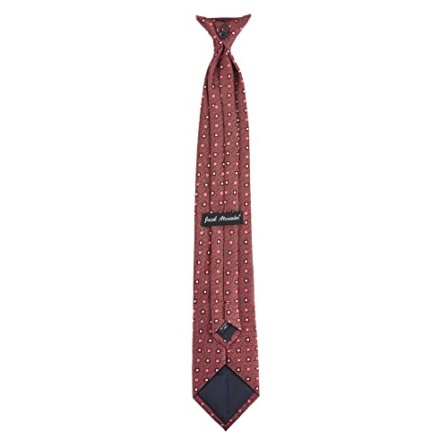 Jacob Alexander Heren Pre-Gebonden Diamant Patroon Clip-On Neck Tie - Rood, Rood, One Size - Afbeelding 4