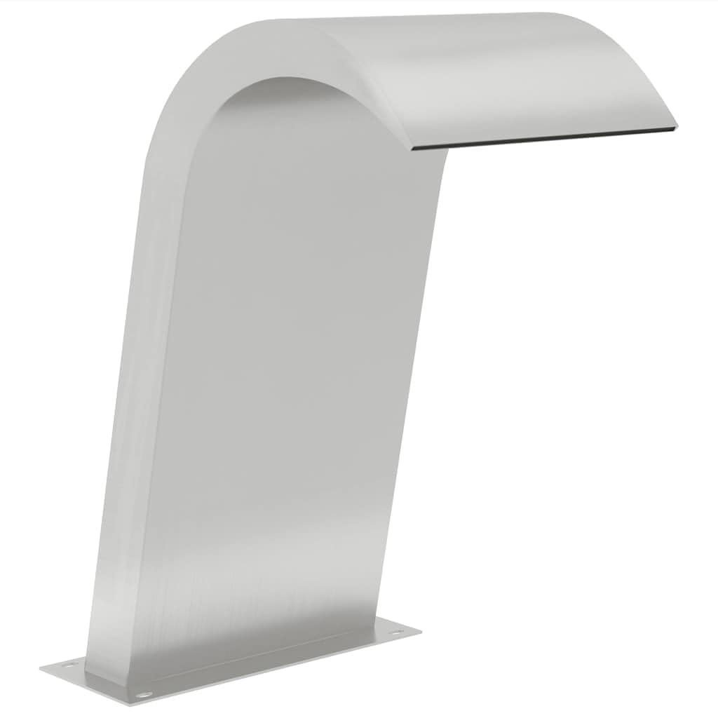 Cascade de piscine - 50 x 30 x 60 cm - En acier inoxydable 304 - Pour piscine, jardin, étang, jeu d'eau avec kit de raccordement, argenté