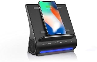Azpen D100 Wireless Charging Station with Multiple USB Ports + Bluetooth Speaker System