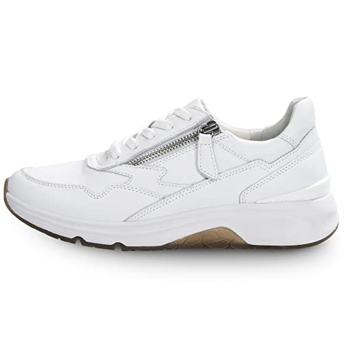Nacarat Women's Genuine Leather Slip On Sneakers, Zipper Gym Shoes, Athletics Shoes For Running, Tennis & Sport Activities White8 #TOP3