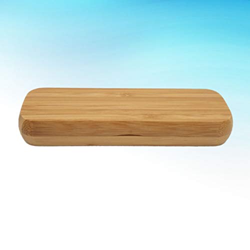 TOYANDONA Caixa de canetas de bambu, estojo de madeira criativo, suporte de armazenamento para lápis