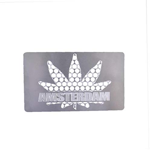 Angoter 1pc Tasche Dry Edelstahl Weed Crusher Herb Raucherzubehör Manuelle Maschine Tabak Grinder Card Corporate Zufälliger Stil