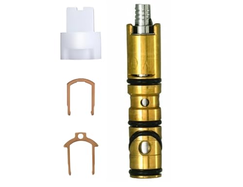 T & T Hardware Shower Cartridge Compatible with Moen 1200 4-1/8 Length Replacement for Single Handle Faucets Durable Brass Construction Retaining Clips and Removal Cap Included