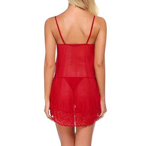 Image of UNITRUST Babydoll Lingerie Set with Net Bra and Panty, Honeymoon Combo