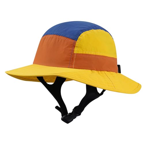 Image of CLAPE Surf Bucket Hat with Strap Waterproof Sun UPF 50+ Bucket Hat Packable Brimmed Boonie for Women Men