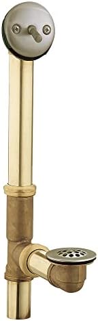 Moen 90410BN Collection Drain with Trip Lever for 14 16-Inch Tubs, Brushed Nickel, 2.75