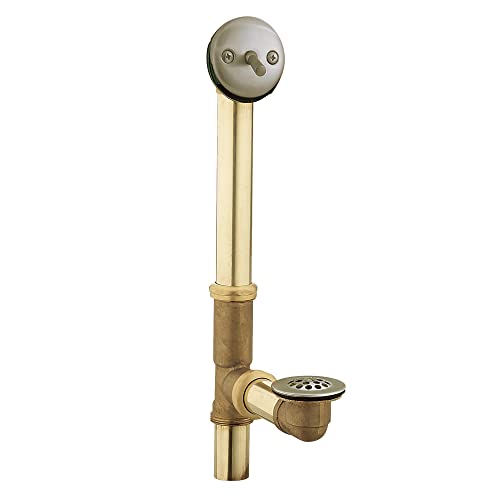 Moen 90410BN Collection Drain with Trip Lever for 14 16-Inch Tubs, Brushed Nickel, 2.75