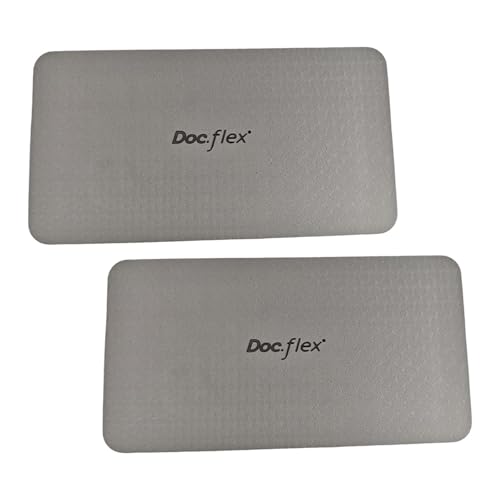 KQFCAZRE Juego de 2 Colchonetas de Pilates Antideslizantes Y Versátiles, Cojines de Ejercicio Portátiles, Colchonetas para Arrodillarse, Gris, Individual