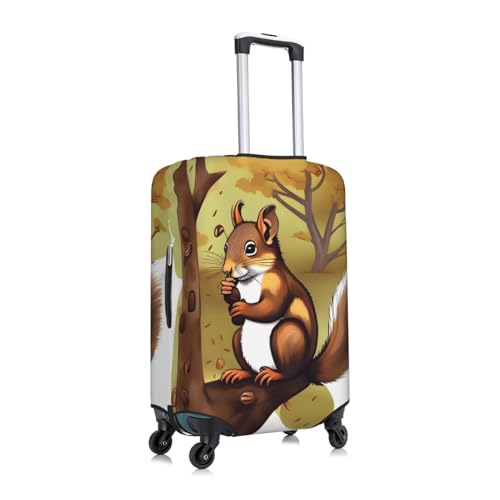 Luggage Suitcase Cover Protector, Printed Nut-eating squirrel Luggage Covers for Suitcase, Baggage Covers Fits 18-32 Inch Luggage3