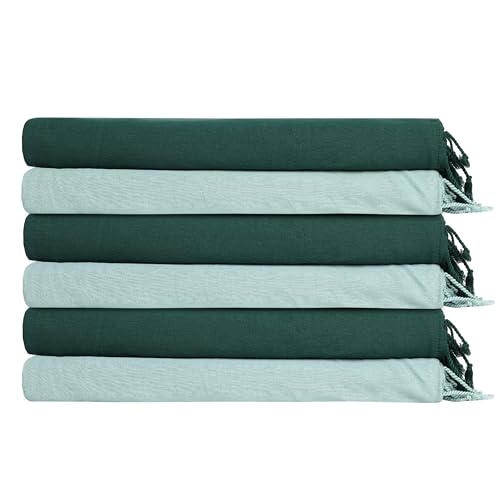 Image of Organix 6 Pack 100% Cotton Turkish Fouta Beach Towel, 36x72 inches, Sand Free Quick Dry Swim Towel, Extra Large Light Travel Towel for Adults, Soft Durable Absorbent - Multicolor