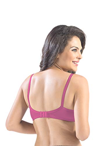 Image of SONARI Womens Cotton Everyday Bra | Non Padded, Wire Free, Comfortable Bra with Seamed Cups | Medium Coverage, Hook and Eye Closure for Everyday Wear | Adjustable Strap for a Customized Fit - Loreal