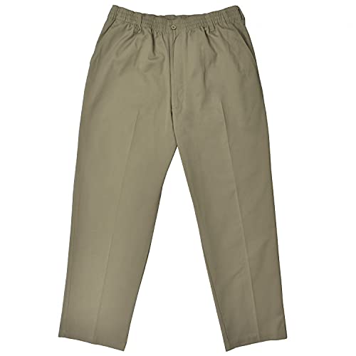 Falcon Bay Big & Tall Men's Casual Twill Pants Full Elastic