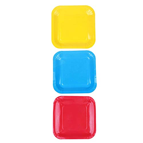 Toyvian Pratos de Papel Quadrados de 7 Polegadas Bandeja de Papel Diy Natal AcessÃ³rios DescartÃ¡vei