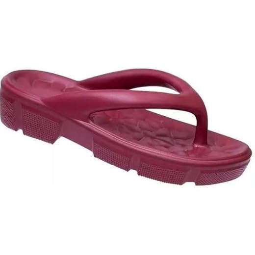 Sandálias Ortopédicas Femininas Chinelo Dedo Nuvem Tratorado Calcanhar P/Esporão (Bordô, BR, Adulto, Faixa Numérico, M, 37, 38)