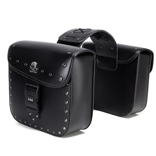 LSYQFB Borse Laterali Moto per Triumph Speed Twin 900 Street Bike, Borsa Laterale Moto Impermeabile Pelle Stile Vintage Borse Moto con Chiusura Rapida Borse da Sella Moto,B