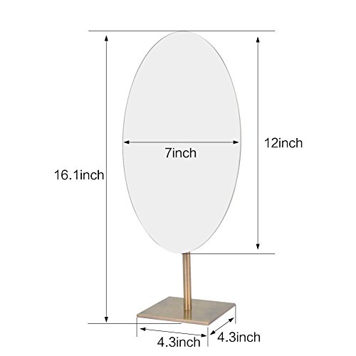 GURUN Oval Tabletop Vanity Mirror with Stand