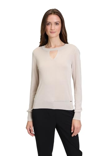 Betty & Co Damen Strickpullover mit Lurexfaden 44, Soft Nature