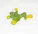 Handmade Small Green and Yellow Frog Fused Glass Garden Ornament Figurine