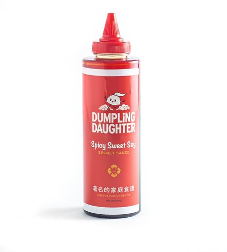 Dumpling Daughter - Spicy Sweet Soy - Brown Sugar Sweetened Dumpling Sauce Balanced with Spicy Chili Oil (16 Fl Oz, Spicy Sweet Soy)
