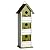 Glitzhome 18" H Hanging Birdhouse Distressed Solid Wood Cottage with Shutter Texture Decorative Garden Bird House for Outdoor