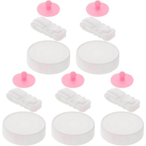SAFIGLE Juego de 15 Accesorios para Bolsas de Vacío 5 Tapas de Sellado 5 Clips de Compresión y 5 Tapones de Válvula de Silicona Compatibles Fundas para Ropa Almacenamiento y Viaje