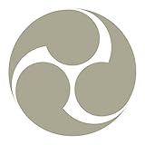 imoninn 家紋ステッカー【左三つ巴】007 カッティングタイプ <90mm> グレー色