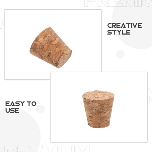 Tapones de corcho de madera beige VANZACK con diseño cónico hermético 4