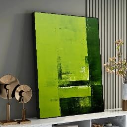 Tableau sur toile vert célèbre 50x75 cm minimaliste