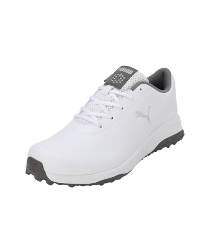 PUMA Zapatos de Golf Blanco/Gris Fusion Tech SL, blanco, 45 EU PUMA Zapatos de Golf Blanco/Gris Fusion Tech SL, blanco, 45 EU