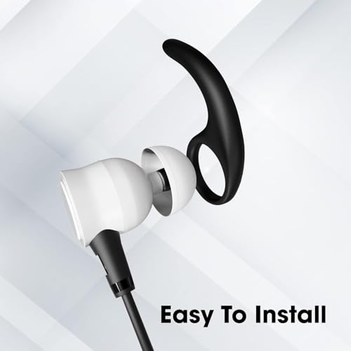 Image of Sounce Anti-Slip Silicone Ear Buds 4-Pair 8-Pcs Silicone Earphone & Bluetooth Ear Hook Medium Size Ear Hooks Plugs for in-Ear Neckband and Earphone 9MM-13MM - [Black]