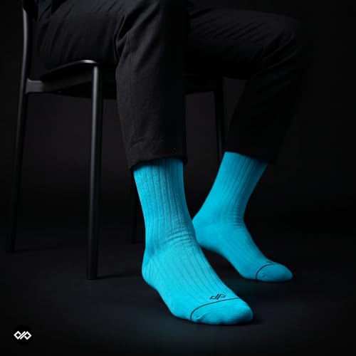Image of DYNAMOCKS Men's and Women's Combed Cotton Crew Length Socks (Pack of 1, Multicolour) (Size UK 7-12)