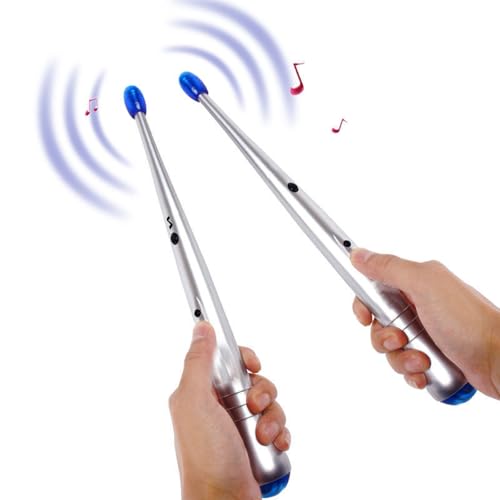 Baquetas Electrónicas con Iluminación Multicolor, Respuesta Variable de Sonido, Simulación de Rock, Aptas para Baquetas de Aire miniatura 7