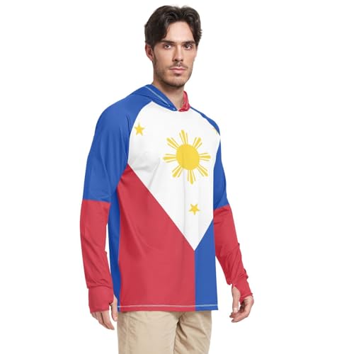 Fishing Sun Shirts for Men UPF 50+ Protection Hoodie Rash Guard Shirt, Small2