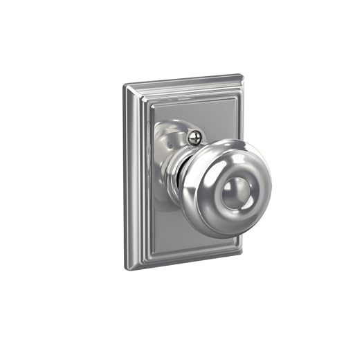 Image of SCHLAGE Lock Company SCHLAGE Knob with Addison Trim Non-Turning Lock, Bright Chrome (F170 GEO 625 ADD)