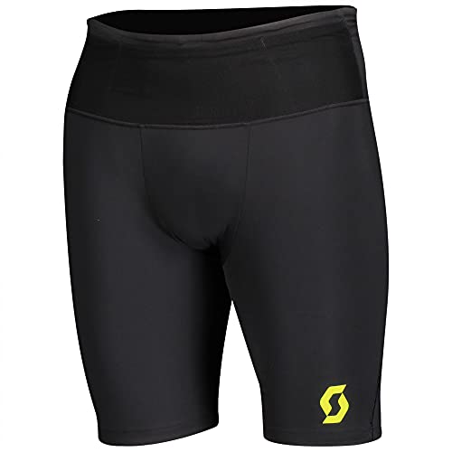 Uomo Scott M RC Run - Pantaloncini aderenti, Black/Yellow, XL