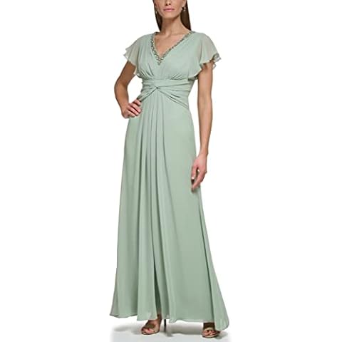 Eliza J Women's Beaded Vneck Gown Dress Cover
