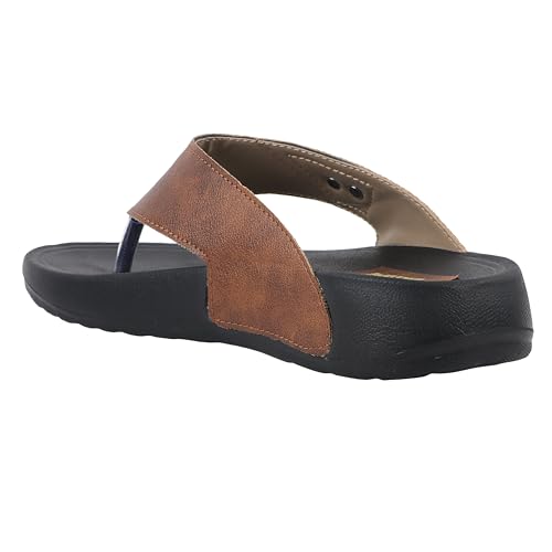 Image of WELCOME Soft Men's Slippers with Cushion FootBed for Adult | Comfortable & Light Weight | Stylish & Anti-Skid | Waterproof & Regular Flip Flops for Gents /Boys