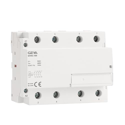 Contactor de CA de 4 Fases 230V con Interruptor Modular 2NO2NC para Instalaciones Eléctricas 3