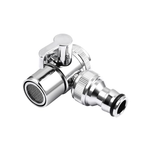DOITOOL 3-Way Sink Faucet Diverter Valve Copper faucet adapter for portable washer Washing Machine Countertop Dishwasher Splitter with Aerator Hose Connector