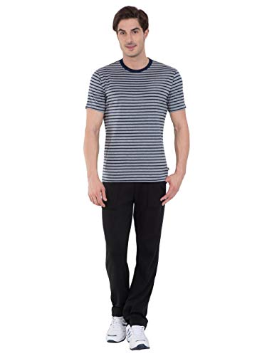 Image of Jockey 2715 Men's Super Combed Cotton Rich Striped Round Neck Half Sleeve T-Shirt