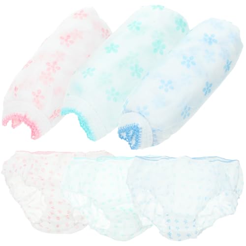 Alipis 7 PCS Culotte Post Accouchement Jetable, Slip Maternité Post Partum en Non-tissé Respirant, Couche Femme Douce et Imprimée pour Grossesse, Hôpital...