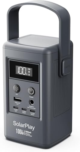 Amazon.co.jp: SolarPlay Q100 100W ポータブル電源 96.2Wh 小型 軽量
