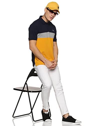 Image of ADRO Men's 100% Cotton Regular Fit Polo T-Shirt
