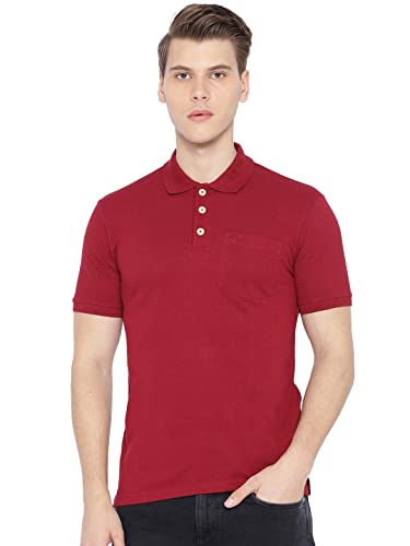 Image of CHKOKKO Men's Polo Cotton Regular Fit Half Sleeves T-Shirt with Pocket