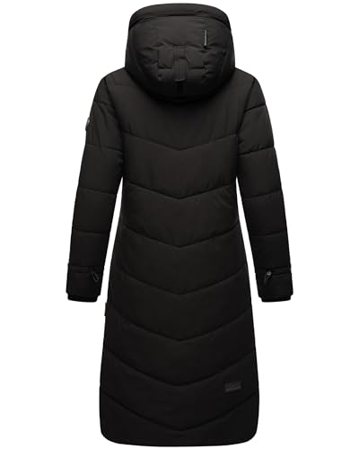 Marikoo Women's Long Quilted Jacket for Winter | Puffy Winter Coat in Knee-Length | Ladies’ Coats with Hoods | Benikoo XS-5XL - Image 4