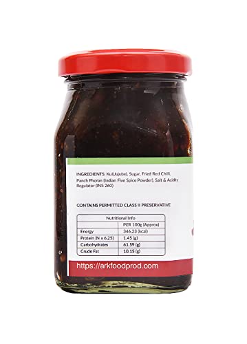 Arkos Homemade Kul Pickle 200gm with 100% natural ingredients,Indian Traditional Bengali Hot,Tangy,Sour & Spicy Kuler achaar, Ber ka Achar, Jujube Pickle, Oil Free,Kul (Ber, Jujube, Regi Pandu) achar.Perfect for Rice, Roti,Paratha,Ready to use Homemade Combine Gur and sugar,